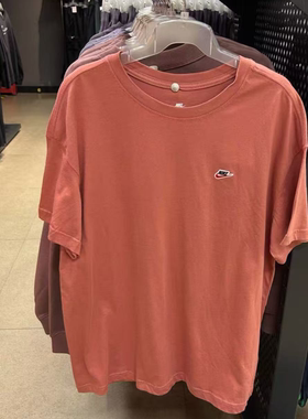 Nike耐克 夏季刺绣小标圆领宽松运动休闲短袖T恤 DZ4685-638