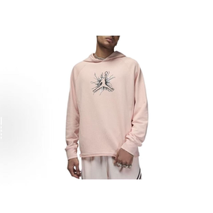 Nike/耐克 logo印花连帽套头长袖粉色卫衣 FN5813-622