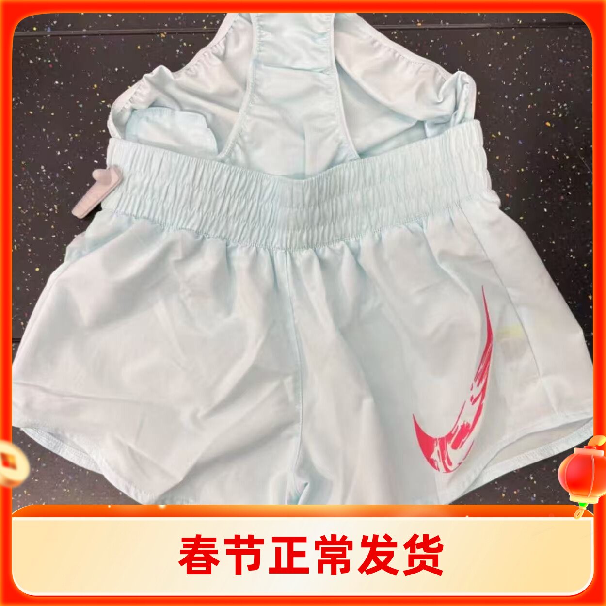 Nike/耐克 轻薄速干柔软舒适运动休闲短裤短袖套装 FV6365-474