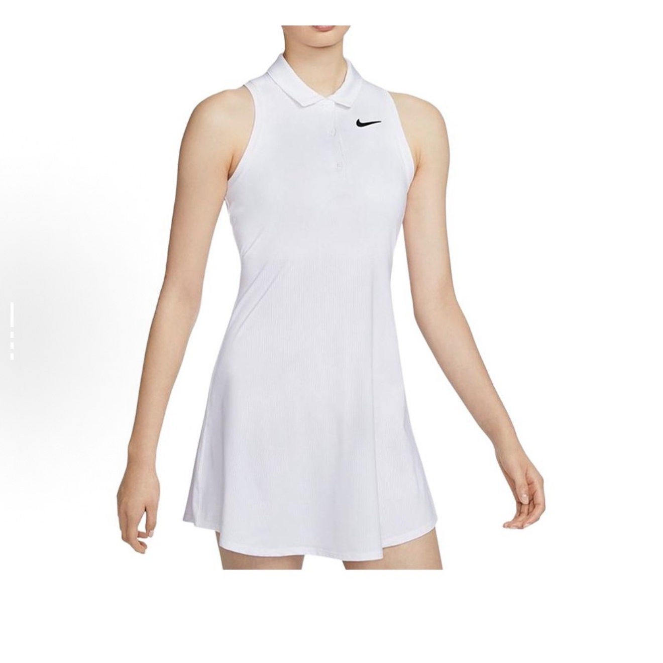 Nike 舒适透气简约运动休闲无袖连衣裙 女款 白色CV4838-100