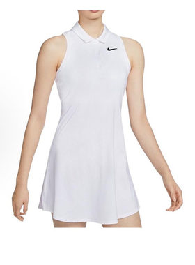 Nike 舒适透气简约运动休闲无袖连衣裙 女款 白色CV4838-100