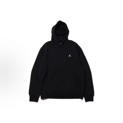NIKE耐克 Jordan 纯色Logo 印花连帽卫衣 黑色男款 DQ7467-010