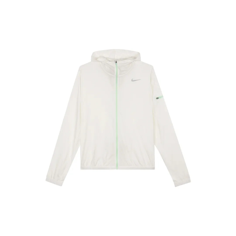 NIKE/耐克字母印花轻薄连帽防晒梭织夹克外套女款白色HJ3948-133