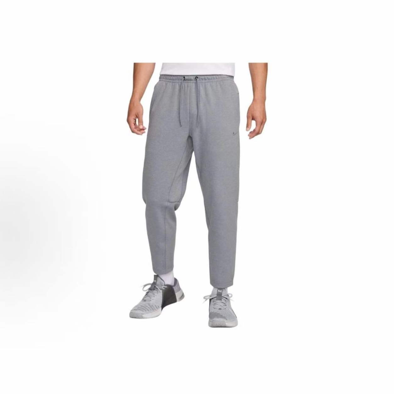 Nike耐克 纯色高腰宽松锥形男款灰色休闲长裤 FZ5851-065