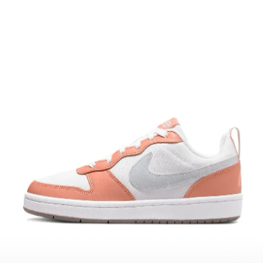 Nike 休闲 防滑减震耐磨 低帮 儿童板鞋 白橙 青少年DM1216-100
