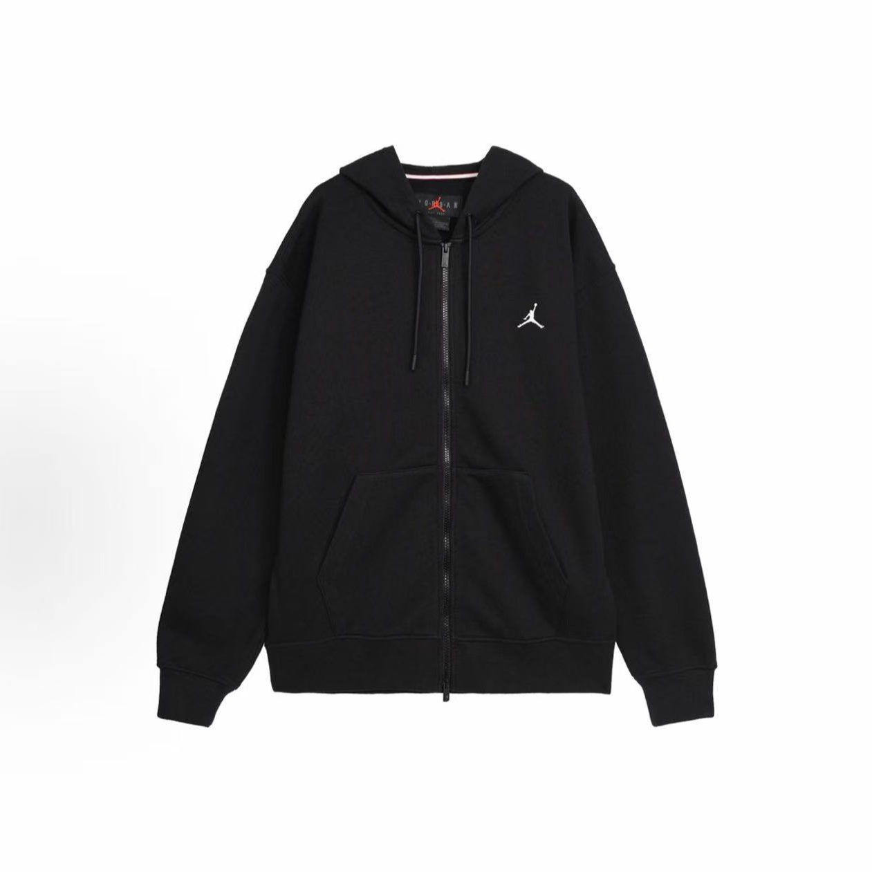 NIKE/耐克 Jordan logo图案纯色连帽夹克男款黑色外套FV7292-010