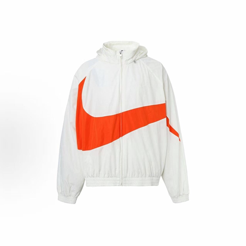 NIKE/耐克 Swoosh logo 标识收纳风帽拉链休闲夹克外套FB7878-133