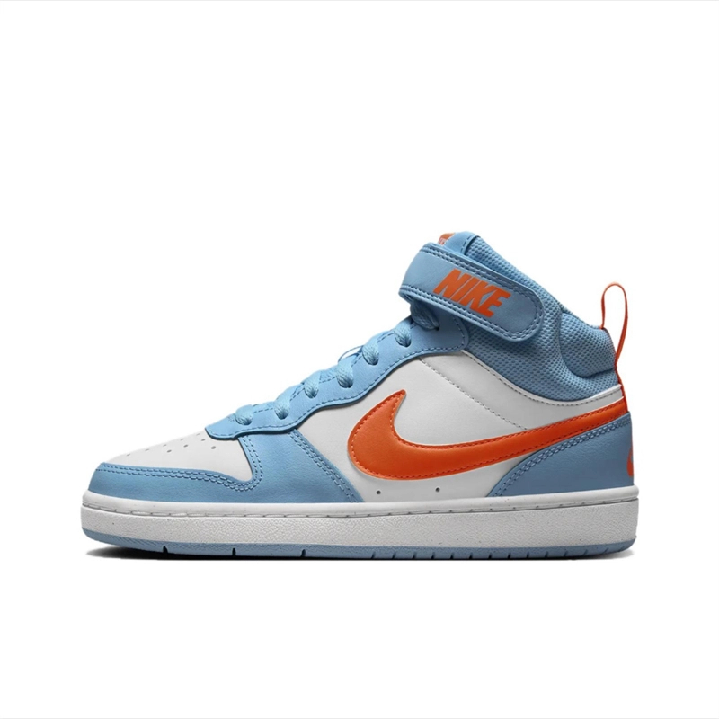 NIKE/耐克COURT BOROUGH MID 2白蓝橙中帮运动休闲板鞋HF4791-407