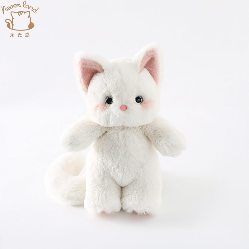 永无岛小猫玩偶白色毛绒安抚公仔可爱娃娃睡觉抱女友情侣生日礼物