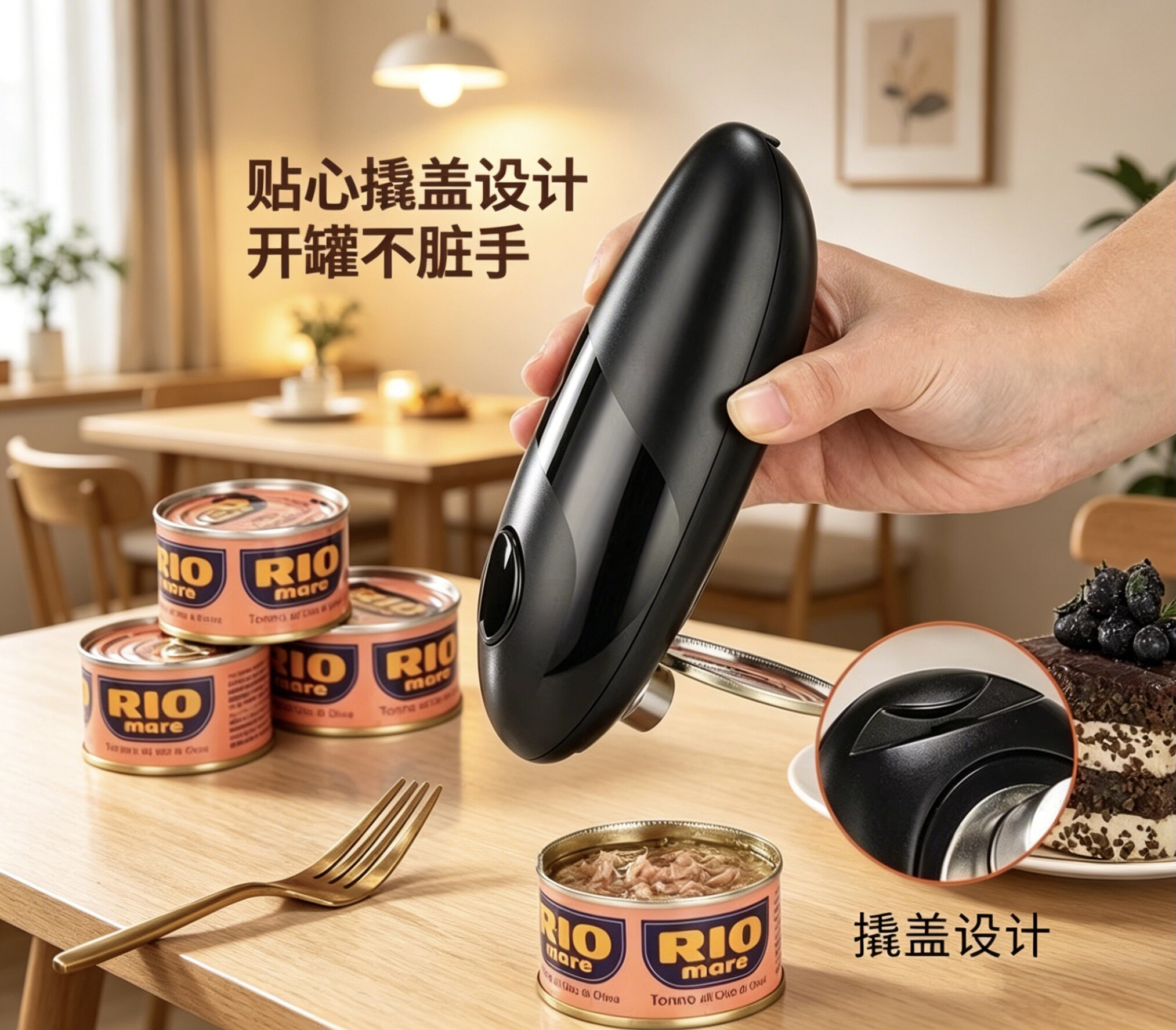 电动开罐器启瓶器多功能拧瓶器开瓶器午餐肉铁皮易拉罐开罐头神器
