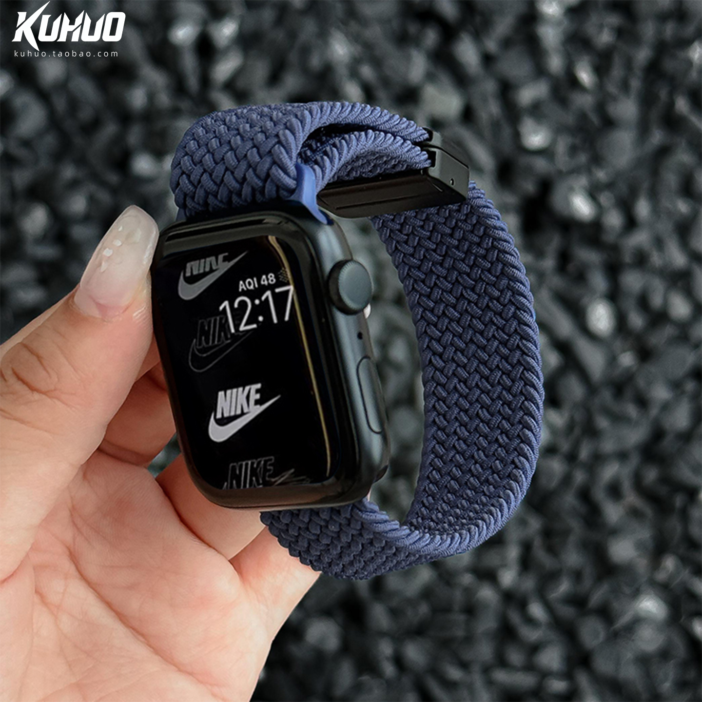 酷活适用iwatchS11苹果表带S10磁吸S9手表applewatch女S8编织S7男