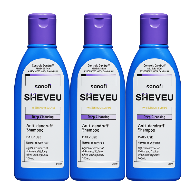 澳洲原装进口，SHEVEU 赛逸 紫瓶 控油去屑洗发水200mL*3瓶