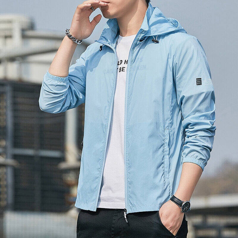 户外冰丝防晒衣男夏季超薄防紫外线皮肤外套钓鱼服沙滩防晒服
