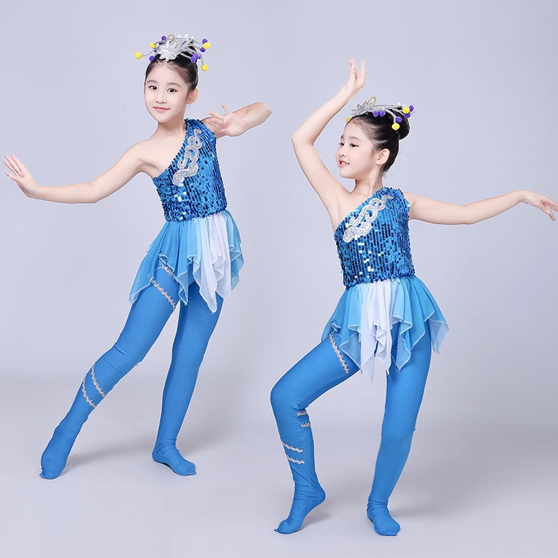 厂家批发儿童傣族卿卿鱼儿跃表演服水清鱼儿舞蹈鱼儿演出服装