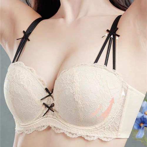 半杯大码内衣胖mm女聚拢收副乳上托防下垂大罩杯胸罩文胸薄款