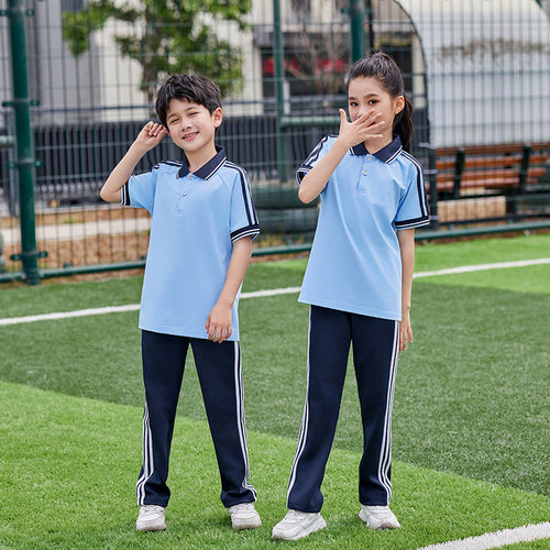 校服套装短袖初中高中生运动会中学生毕业班服合唱演讲服运动风