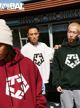 【清仓福利】TRIBAL TSTAR基础LOGO连帽卫衣美式街头潮牌街舞滑板