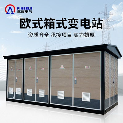 欧式箱式变电站预装箱变80kva预制舱成套厢式变压器光伏并网配电