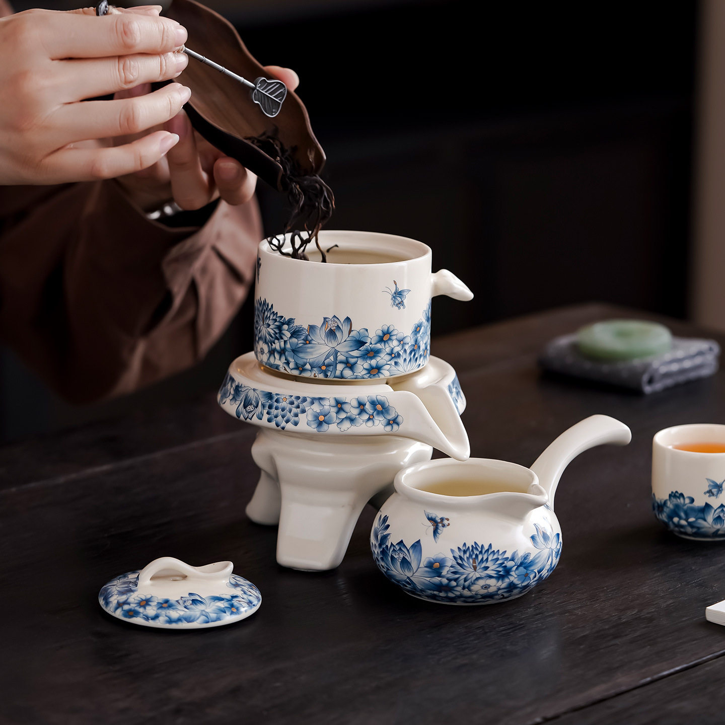 汝窑陶瓷自动茶具泡茶器