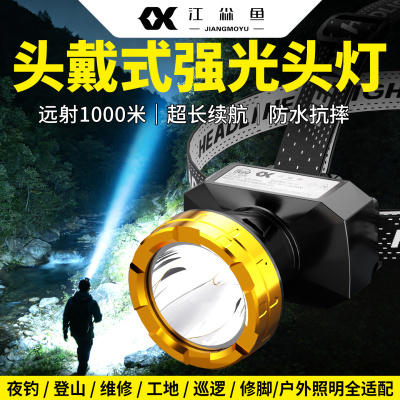 头戴式强光头灯超长续航100小时2026新款感应超亮远射充电照明灯