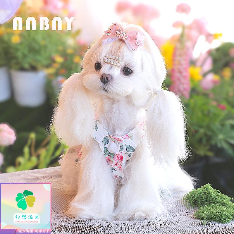 幻想宝贝宠物衣服狗狗裙子碎花可爱连身裙小型犬泰迪比熊衣服