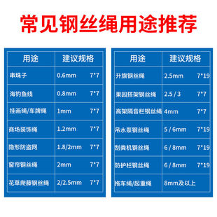 304不锈钢钢丝绳细软晾衣绳子柔软粗钢丝线11.5234568mm0.8mm钢丝