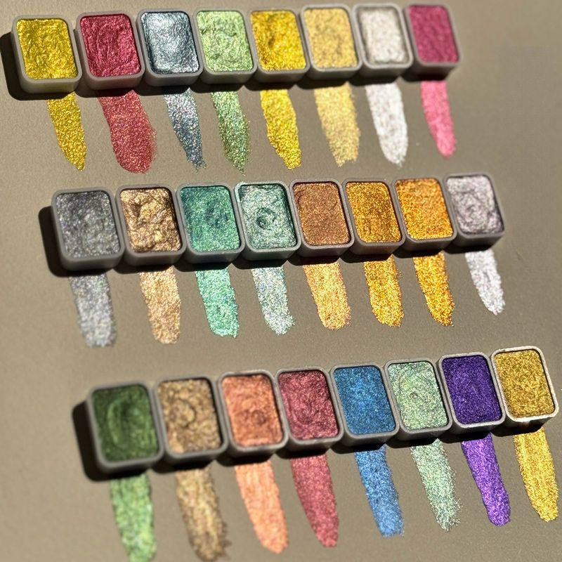 古风珠光固体水彩金粉颜料国画唐卡美甲手绘学生绘画20色彩绘,文具电教/文化用品/商务用品,水粉/水彩/油画专用笔,淘宝优惠券,粉丝福利购,淘宝优惠卷