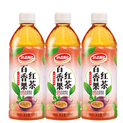 达利园百香果红茶500ml茶饮料