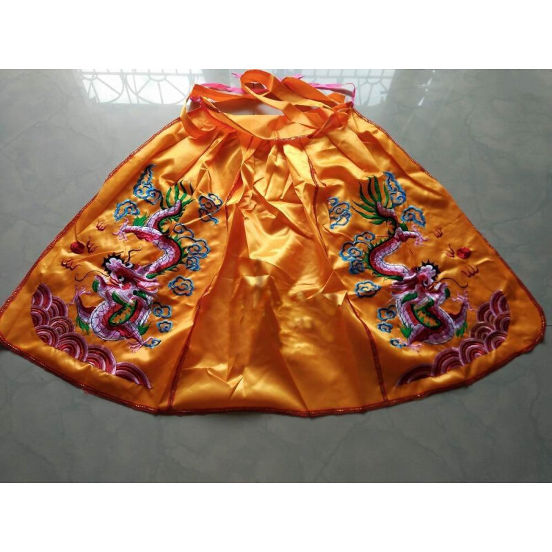 佛l像披风 神像龙袍 龙绣披风 神像衣服 佛像披风 黄色披风 80cm