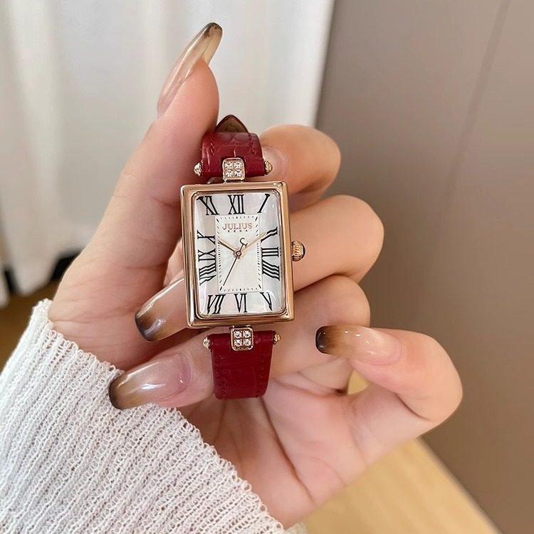 【程潇推荐】聚利时方形手表女款轻奢女士腕表皮带韩版气质1525