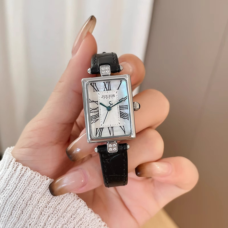 【李好推荐款】聚利时优雅时尚百搭手表女士腕表小众设计皮带1525