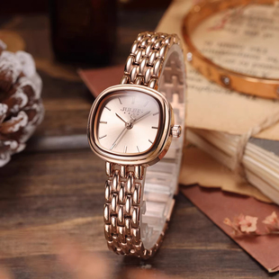 聚利时女士手表气质钢带女表方糖小众设计高级1332 补贴福利价