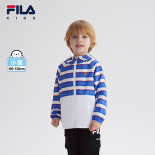 小童男童休闲运动梭织外套潮 新款 FILA斐乐童装 儿童上衣2024夏季