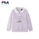 新款 FILA斐乐儿童童装 卫衣2025年冬季 女小童休闲宽松套头圆领上衣