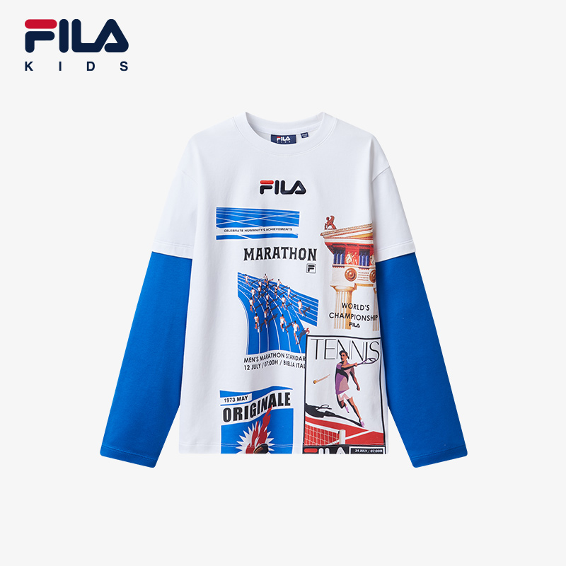 FILA斐乐中大童T恤男童长袖潮