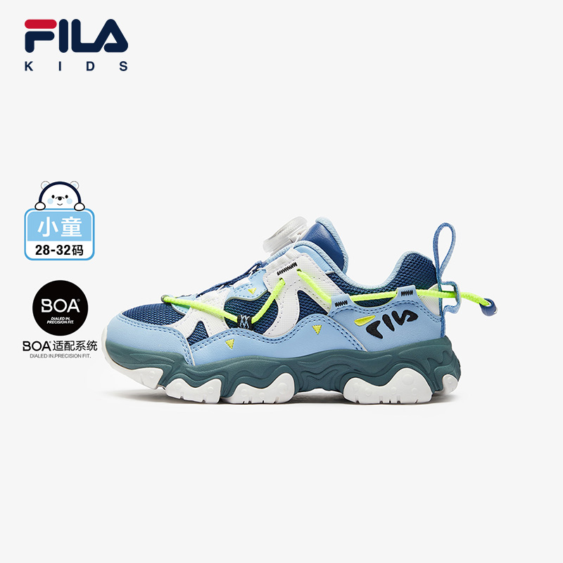 FILA斐乐童鞋猫爪鞋儿童复古跑鞋2024冬季新款男女小童BOA跑步鞋