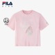 衫 FILA斐乐儿童童装 新款 女童中大童针织短袖 短袖 T恤2025年夏季