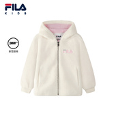新款 FILA斐乐儿童棉服小童2025年冬季 毛绒外套女童 新雪丽棉