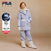 钻石绒 FILA斐乐儿童羽绒服2025年冬季 新款 女中大童中长款 外套