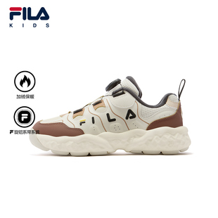 FILA斐乐儿童童鞋运动鞋子2025冬季新款男女童大童加绒篮球鞋松饼