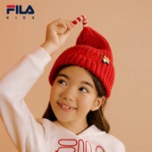 FILA斐乐儿童新年红色帽子蛇年2025年春季 新款 小童拜年针织帽保暖