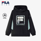 新款 FILA斐乐童装 儿童卫衣2025冬季 男中大童休闲加绒连帽套头上衣