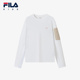 FILA斐乐儿童T恤2024秋季 衫 新款 女童中大童户外休闲弹力针织长袖