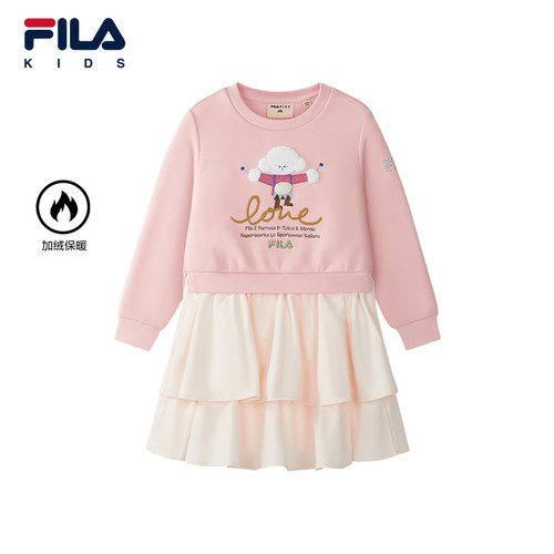 FILA斐乐休闲可爱加绒百褶裙