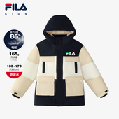 FILA斐乐童装 羽绒服 男孩中大童中长款 儿童羽绒服男童2024冬季 新款
