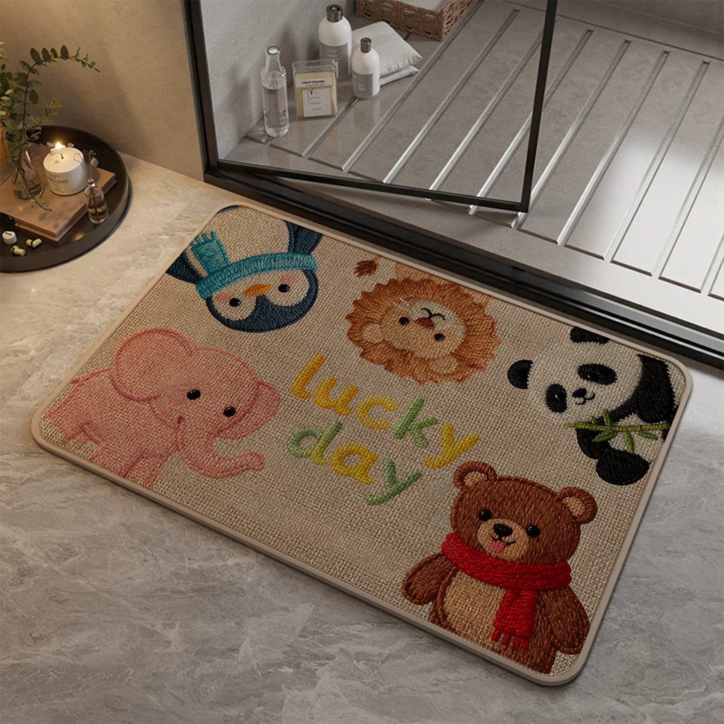 卫生间门口吸水地垫浴室防滑脚垫亚麻编织速干洗手间厕所门口地毯,居家布艺,家用脚垫,淘宝优惠券,粉丝福利购,淘宝优惠卷