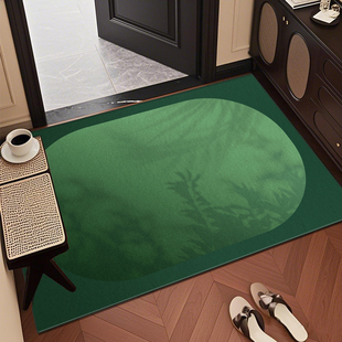 2025新款高级绿色门口进门地垫入户门垫客厅玄关脚垫定制入门地毯