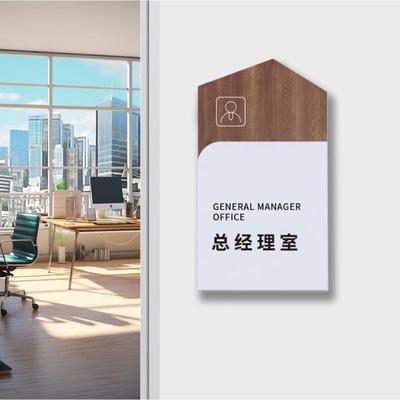 办公室门牌竖版标识牌高级感定制定做校长医生高端教师主任科室牌