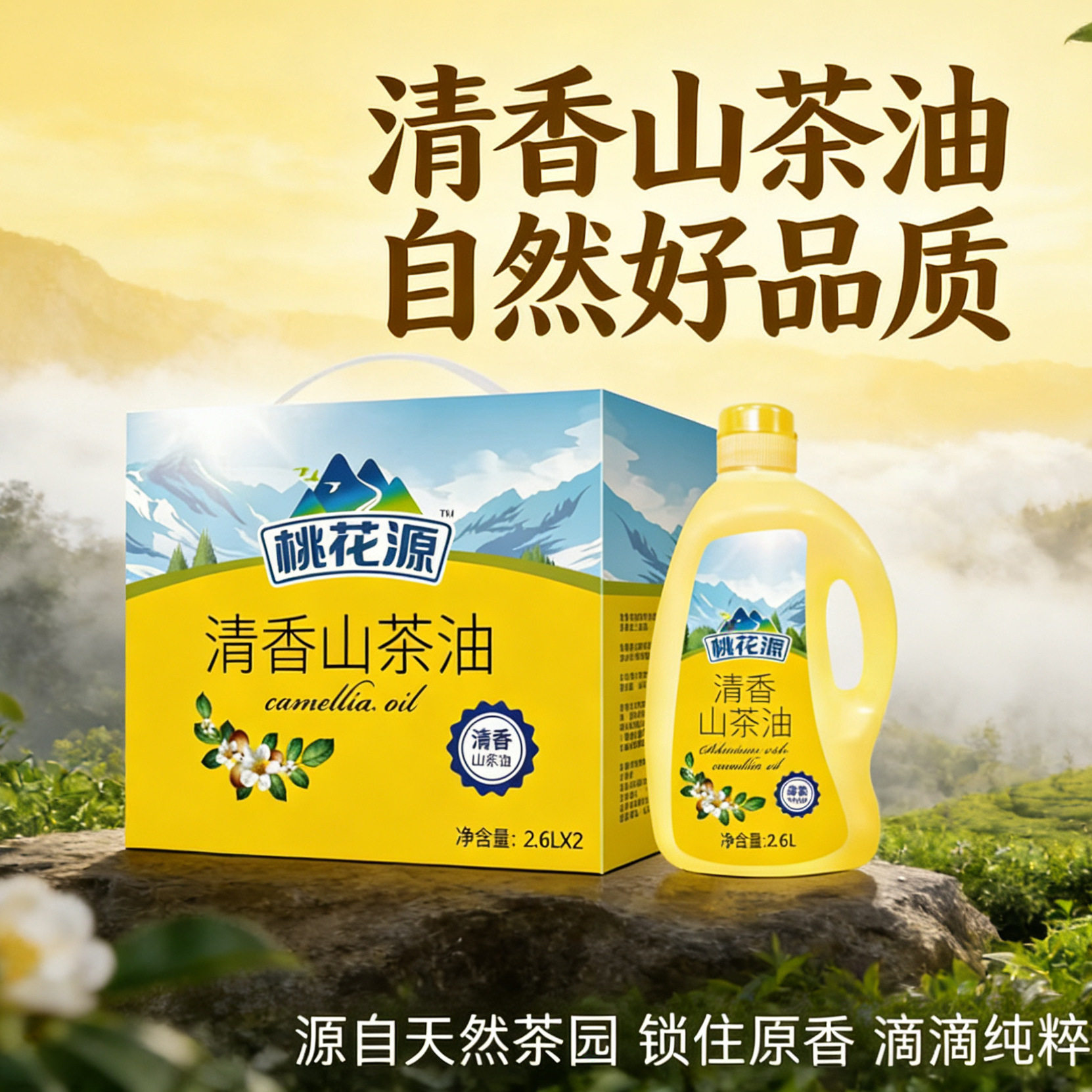 湖南高山山茶油 1.5/2.6L可选 冷榨茶籽油 宝宝辅食油 顺丰包邮