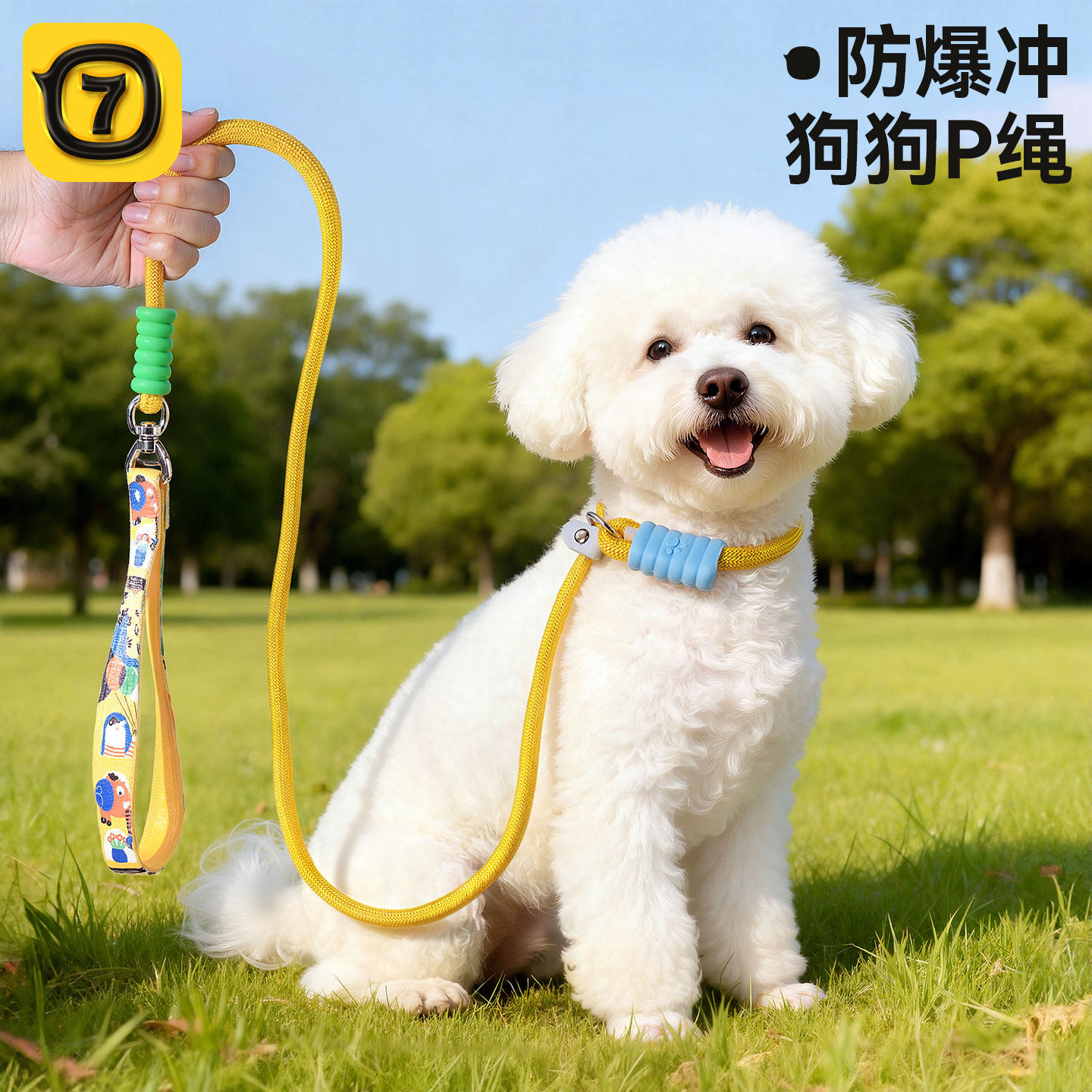 p链p绳狗狗牵引绳遛狗链子防爆冲小中大型犬训犬打结比熊宠物用品